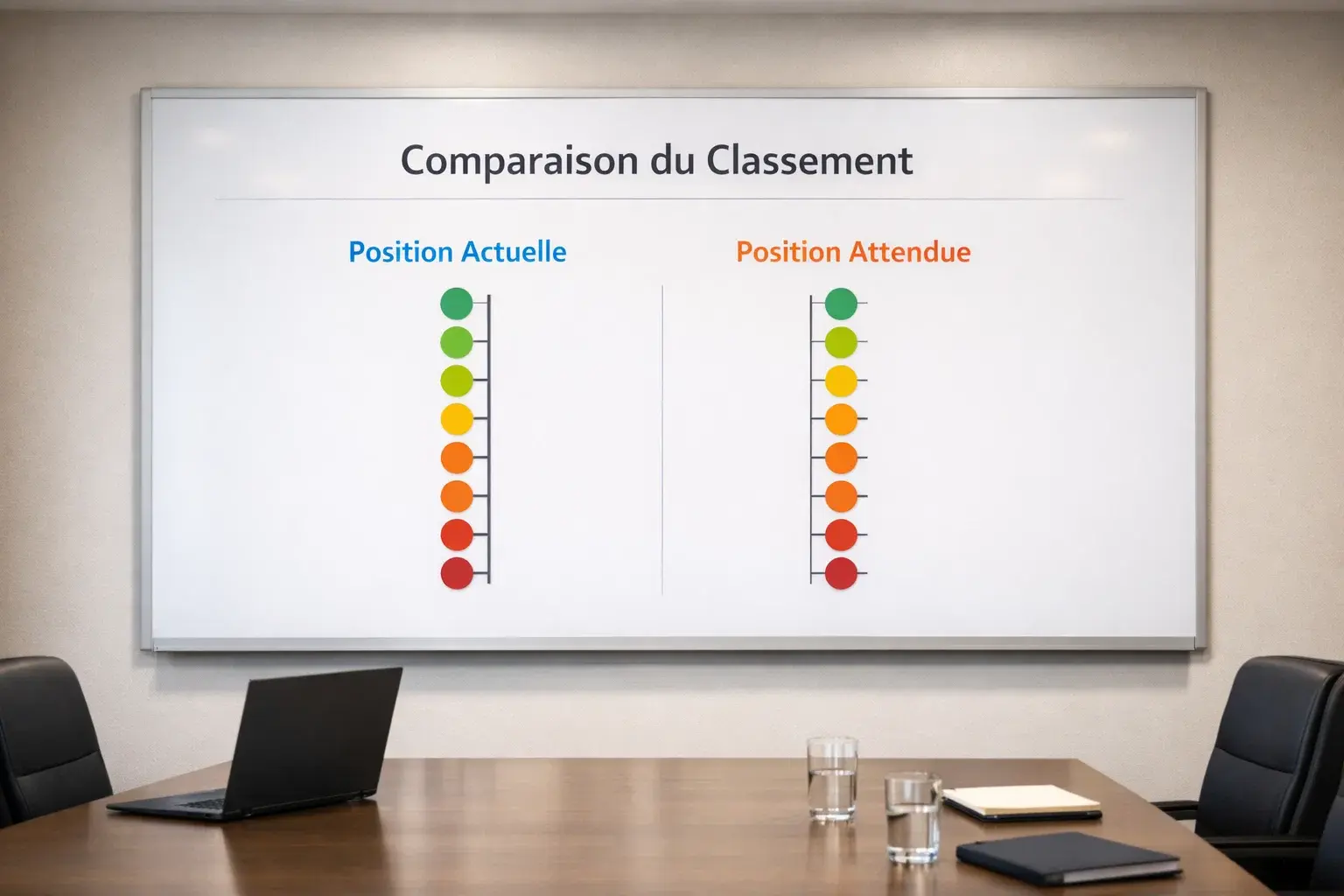 Tableau comparatif montrant le classement officiel et le classement xPts d'un championnat