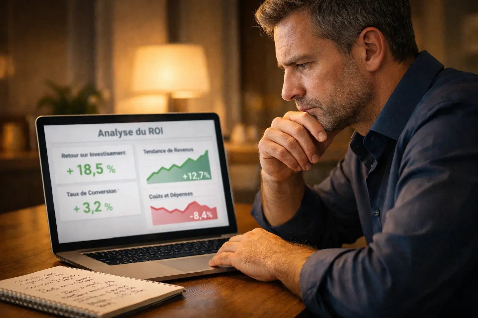 Analyste calculant son retour sur investissement en paris sportifs