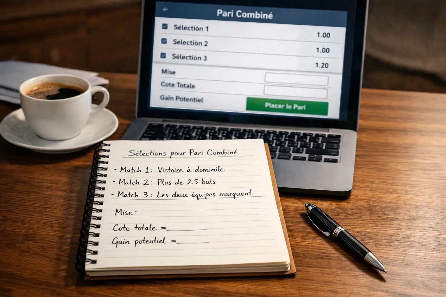 Analyse stratégique de paris avec notes et sélections sur un bureau