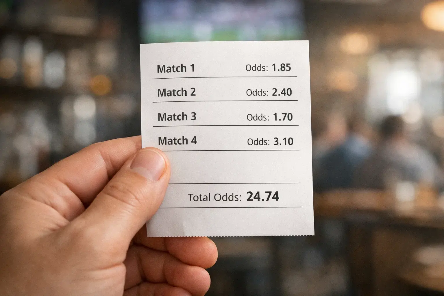 Ticket de paris multiples avec plusieurs matchs de football