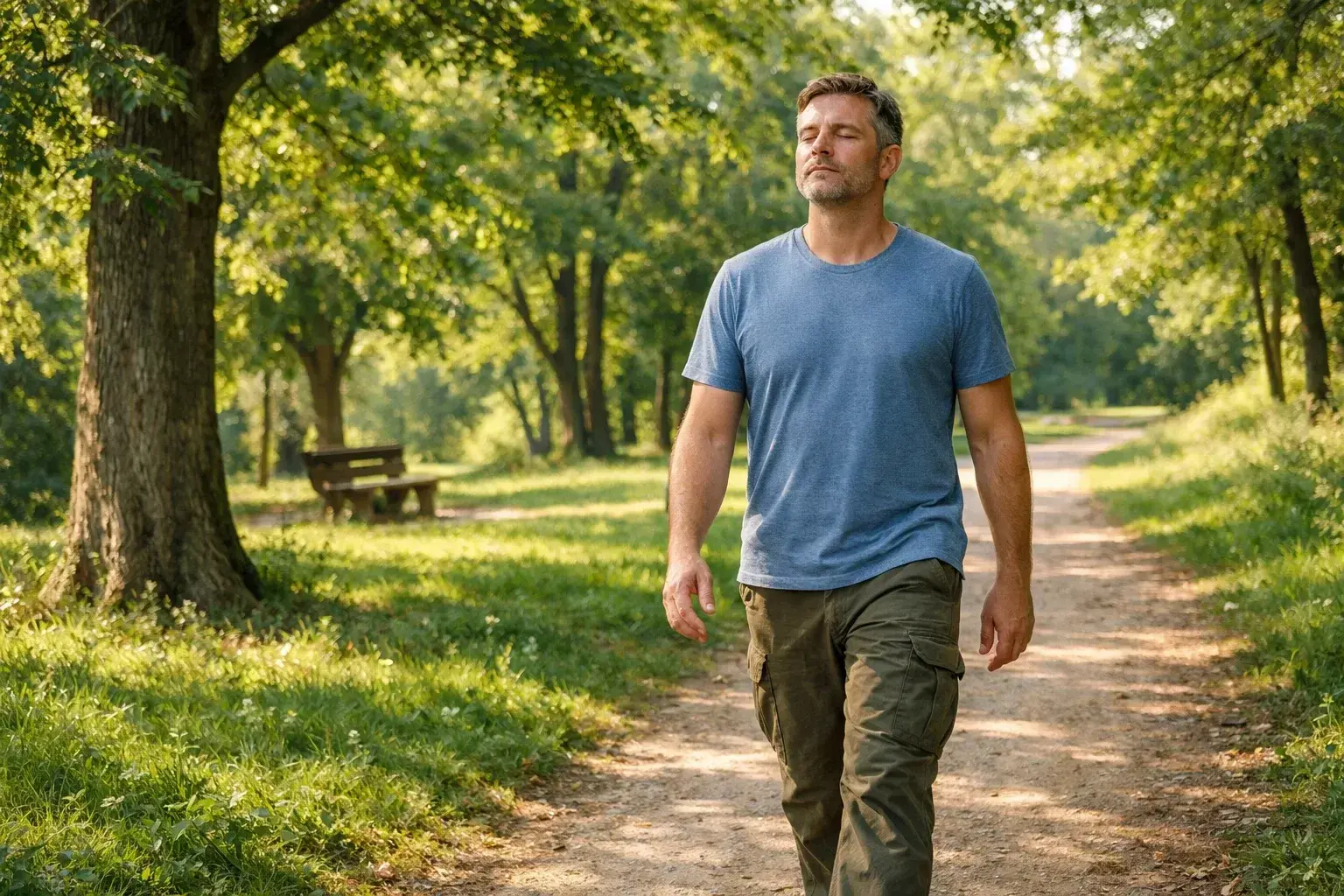 Personne se ressourçant après un épisode difficile