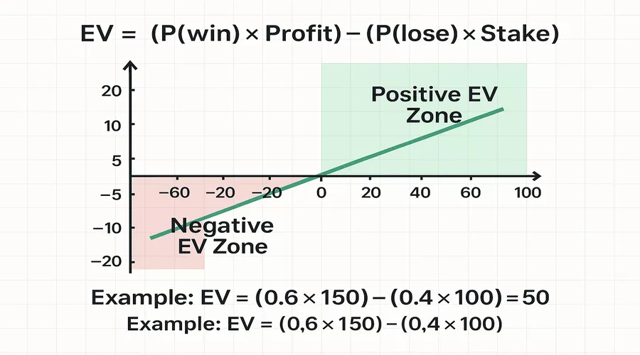 Graphique de calcul de l'Expected Value dans les paris sportifs